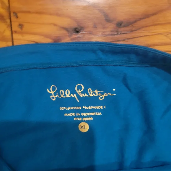 Teal Lilly Pulitzer Dress with Button Accents - Picture 2 of 8